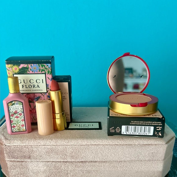 NIB Gucci Beauty Pink Velvet Jewelry Box Bundle - Picture 2 of 8